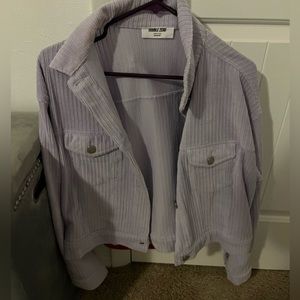 purple corduroy jacket